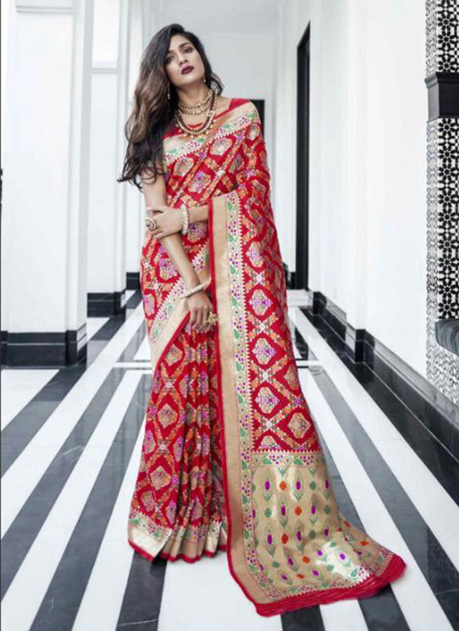 Kalakari Silk Handloom Weaving Exclusive Wedding & Party Wear Sareees Collection 107001-107006